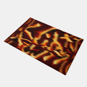Yellow and red spots look blurred with defect doormat