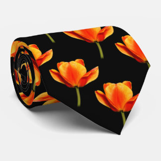 Yellow-and-Red Streaked Tulips Tie