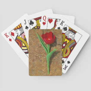 yellow and Red Tulip Playing Cards