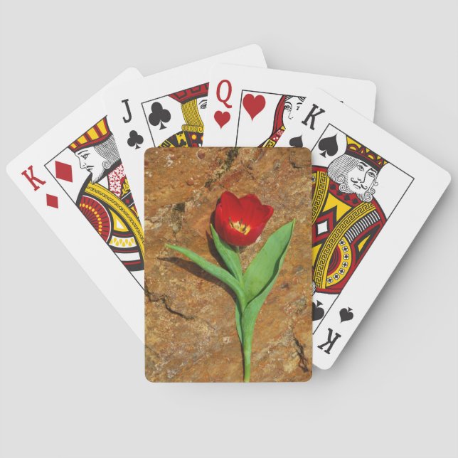 Yellow and Red Tulip Playing Cards (Back)