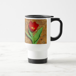 Yellow and Red Tulip Travel Mug
