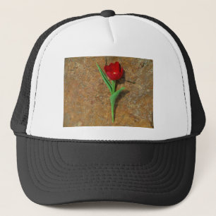 yellow and Red Tulip Trucker Hat