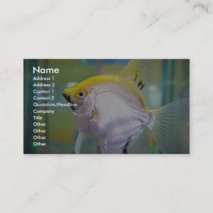 Yellow And Silver Fish In The Tank Business Card