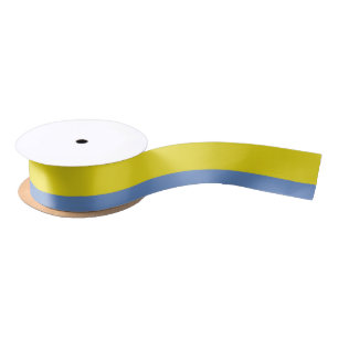 Yellow and Sky Blue Ribbon Satin Ribbon