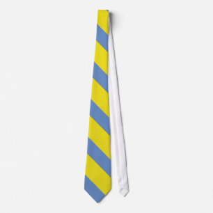 Yellow and Sky Blue University Stripe Tie