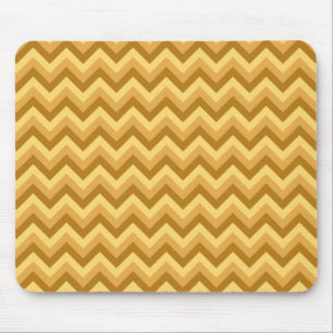 Yellow and Tan Zigzag Stripes. Mouse Mat