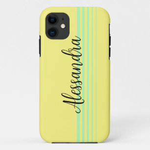 Yellow and teal iPhone 11 case