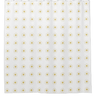 yellow and white Buttercup Flowers Shower Curtain