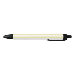 Yellow and white candy stripes black ink pen