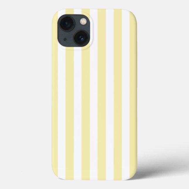 Yellow and white candy stripes Case-Mate iPhone ca Case (Back)
