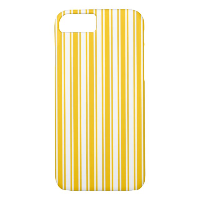 Yellow and white candy stripes Case-Mate iPhone case (Back)