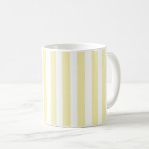 Yellow and white candy stripes coffee mug