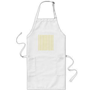 Yellow and white candy stripes long apron