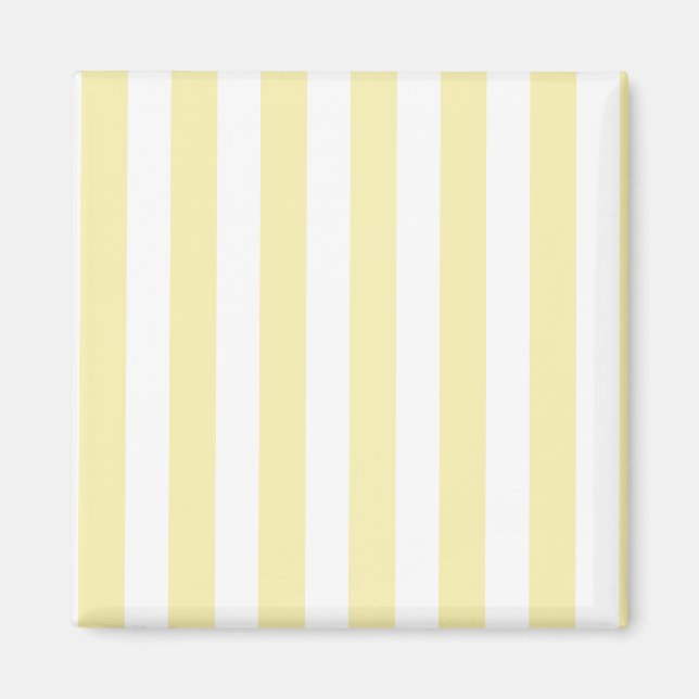 Yellow and white candy stripes magnet (Front)