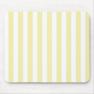 Yellow and white candy stripes mouse mat