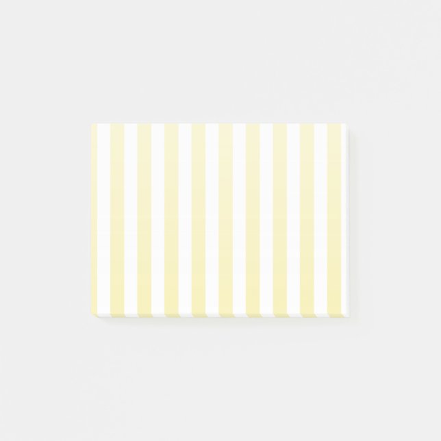 Yellow and white candy stripes post-it notes (Front)