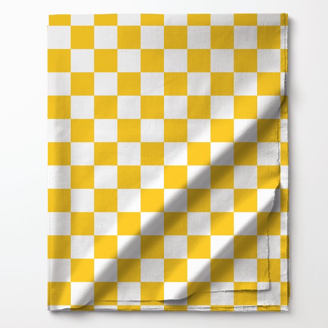 Yellow and White Classic Chequered Pattern Fabric (Creator Uploaded)