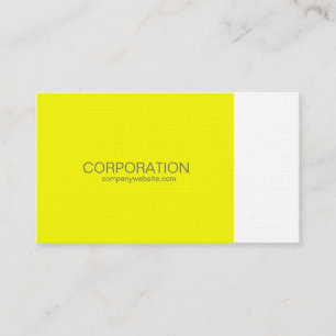 Yellow and white classy business card