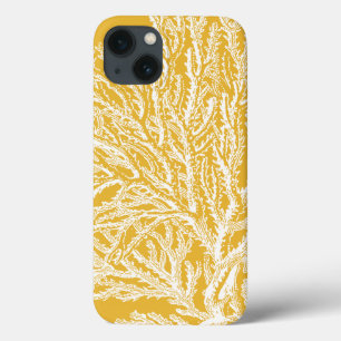 Yellow and White Coral iPhone 13 Case