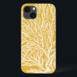 Yellow and White Coral iPhone 13 Case<br><div class="desc">Get this modern piece of artwork today with a vibrant yellow background. This piece of art contains a silhouette,  translucent coral that is very sharp and vivid. It's a contemporary art piece that will be perfect for any type of nautical theme you are trying to go for.</div>