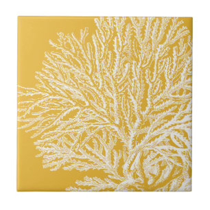 Yellow and White Coral Tile