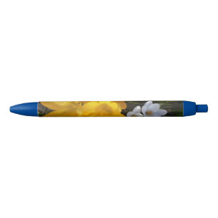 Yellow and White Crocus Flowers Pen