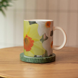 Yellow and White Daffodils Floral Mug