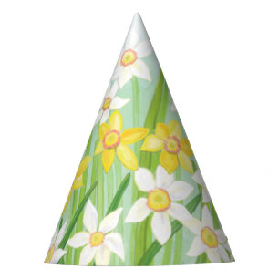 Yellow and White Daffodils in Spring    Party Hat