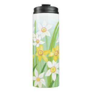 Yellow and White Daffodils in Spring  Thermal Tumbler