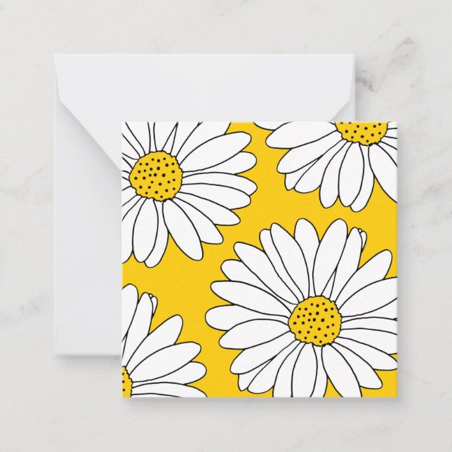 Yellow and White Daisies 2 Card (Front)