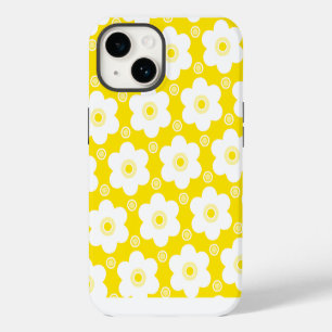 Yellow and White Daisies and Polka Dots iPhone 14 Case