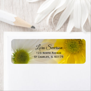 Yellow and White Daisies Return Address