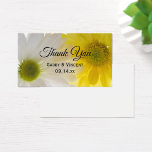 Yellow and White Daisies Wedding Favour Tags