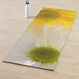Yellow and White Daisies Yoga Mat