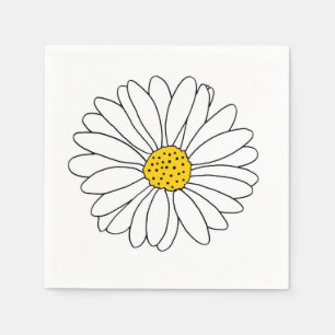 Yellow and White Daisy Napkin