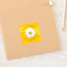 Yellow and White Daisy on Yellow Address Label