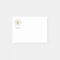 Yellow and White Daisy Post-it Notes