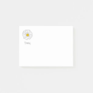 Yellow and White Daisy Post-it Notes