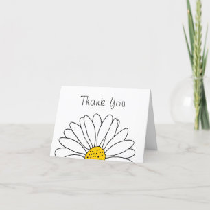 Yellow and White Daisy Thank You Card