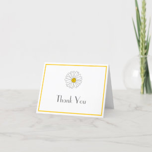Yellow and White Daisy Thank You Card