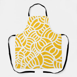 Yellow and white Doodle Apron