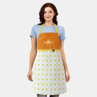 Yellow and White Eyelet with Ladybug