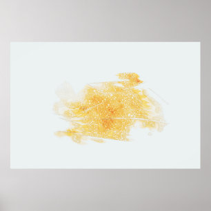 Yellow and white illustration poster