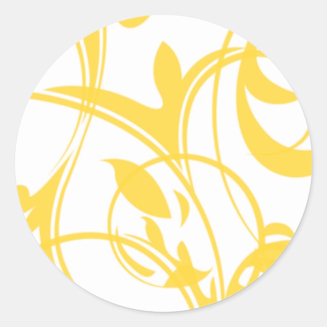 Yellow And White Invitation Seals (Front)