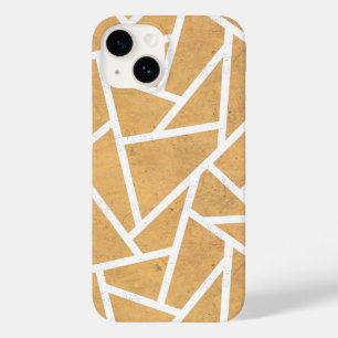 Yellow and white mosaic pattern Case-Mate iPhone 14 case