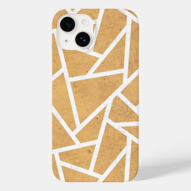 Yellow and white mosaic pattern Case-Mate iPhone case (Back)