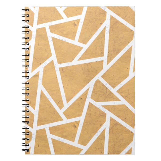 Yellow and white mosaic pattern notebook (Front)