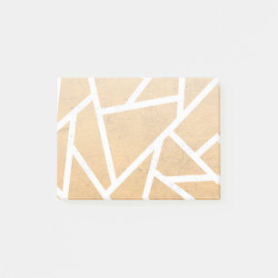 Yellow and white mosaic pattern post-it notes