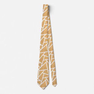 Yellow and white mosaic pattern tie