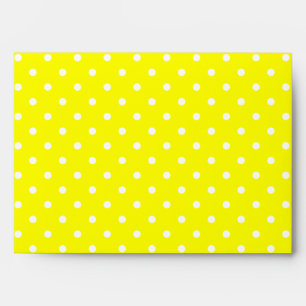 Yellow and White Polka Dot Pattern Envelopes